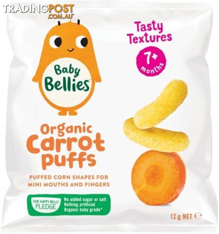 Little Bellies Baby Bellies Organic Carrot Puffs 12g - Little Bellies - 9337824001663