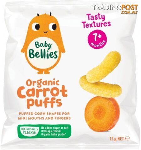Little Bellies Baby Bellies Organic Carrot Puffs 12g - Little Bellies - 9337824001663