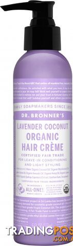 Dr Bronners Hair Creme Lavender 177ml - Dr Bronner's - 018787980019
