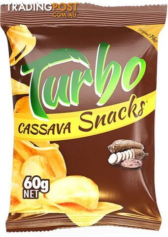 Turbo Snacks Cassava Original Plus+Himalaya Salt  60g - Turbo Snacks - 9350730000179