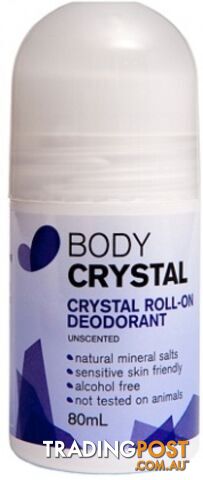 Body Crystal Roll On Deodorant Unscented 80ml - Body Crystal - 9300641001444