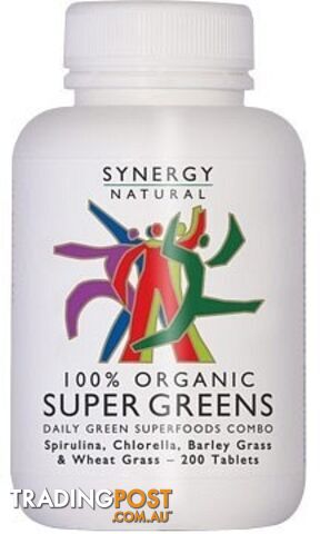 Synergy Super Greens 200 tabs Organic - Synergy - 9318690004521