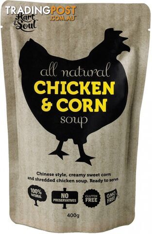 Hart & Soul All Natural Chicken & Corn Soup 400g - Hart & Soul - 9350007004442