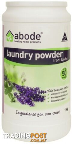 Abode Front & Top Loader Lavendar & Mint Laundry Powder 1kg - Abode - 9343188001348