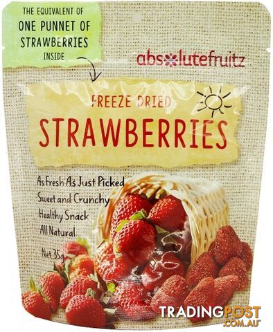Absolutefruitz Freeze Dried Strawberry - One Punnet 35g - Absolutefruitz - 9334827002581
