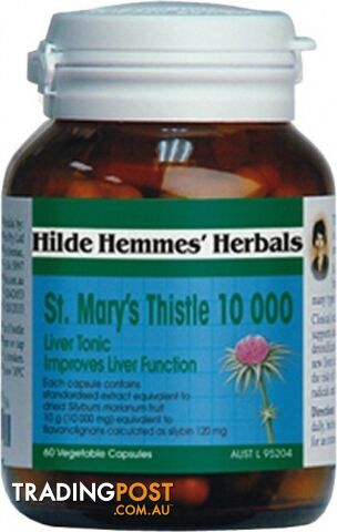 St Marys Thistle 10000mg x 60 caps - Hilde Hemmes Herbals - 9315915003932