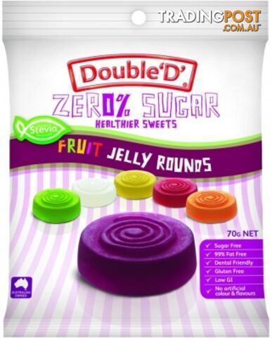 Double D Sugar Free Fruit Jellies 70g - Double D - 9324956000695