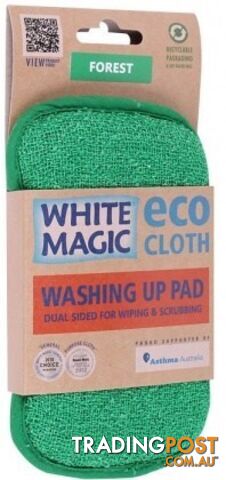 White Magic Eco Cloth Washing Up Pad Forest - White Magic - 9333544001044