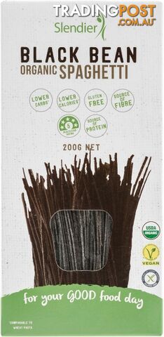 Slendier Black Bean Organic Spaghetti 200g - Slendier - 9346976001322