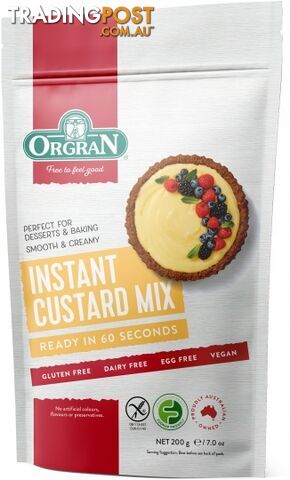 Orgran Instant Custard Mix  200g Pouch - Orgran - 720516025037