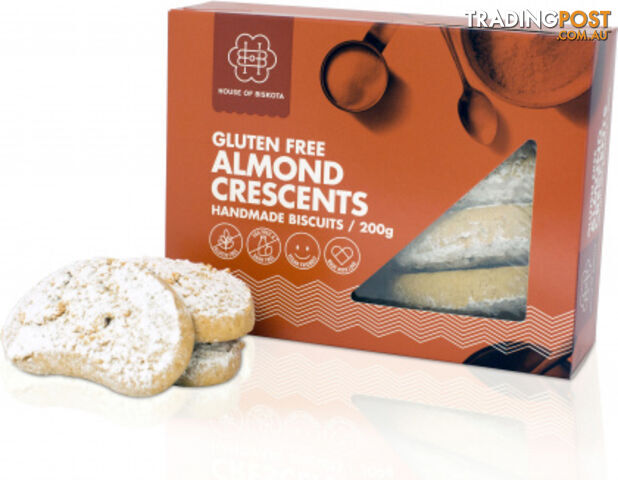 House of Biskota Gluten Free Almond Crescents Biscuits 200g - House of Biskota -...