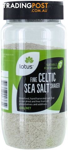 Lotus Celtic Sea Salt Fine Shaker 450g - Lotus - 9317127003854