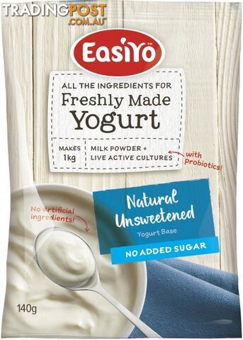 Easiyo Natural Unsweetened No Added Sugar Yogurt 140g - EasiYo Yogurt - 9416892200113