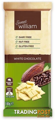 Sweet William Vegan White Chocolate 100g - Sweet William - 9311259421883