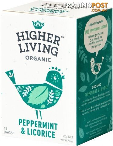 Higher Living Peppermint & Licorice 15Teabags - Higher Living - 5060319129439