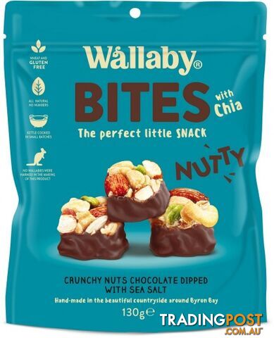 Wallaby Nutty Bites with Chia Sea Salt  130g - Wallaby - 9314943000302