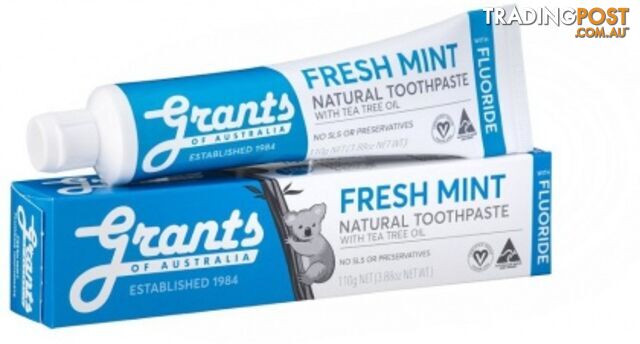 Grants Fresh Mint Toothpaste with Fluoride 110g - Grants - 9312812005106
