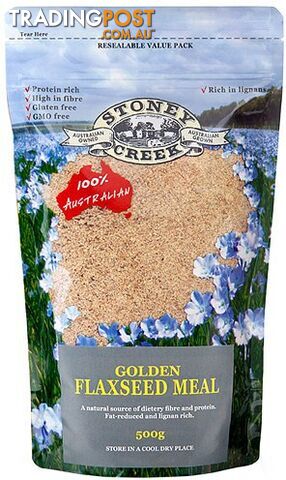 Stoney Creek Golden  Flaxseed Meal 500gm - Stoney Creek - 9322428001249