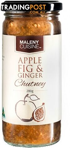 Maleny Cuisine Apple Fig & Ginger Chutney 280gm - Maleny Cuisine - 9321374000726