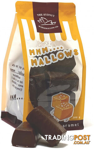 The Sydney Marshmallow Co Chocoalte Salted Caramel Marshmallow  200g - The Sydney Marshmallow Co - 9338713003744