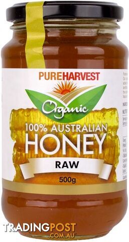 Pure Harvest Organic Raw Honey 500g - Pure Harvest - 9312231814174