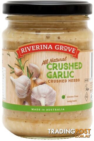 Riverina Grove Crushed Garlic  240g - Riverina Grove - 9326142000113