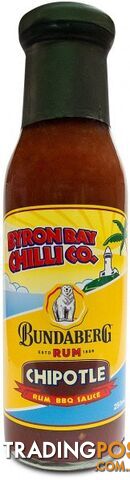 Byron Bay Chilli Co Bundaberg Rum Chipotle Rum BBQ Sauce  250ml - Byron Bay Chilli Co - 804798000927