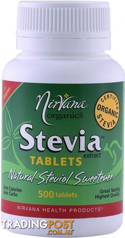 Nirvana Organics Stevia Tablets 500's - Nirvana Organics - 9338196000278