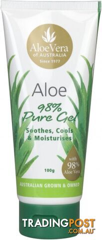 Aloe Vera Aloe 98% Pure Gel Tube 100g - Aloe Vera Of Australia - 9300745511207
