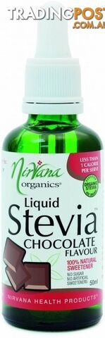 Nirvana Organics Chocolate Flavour Stevia Liquid 50ml - Nirvana Organics - 9338196000650