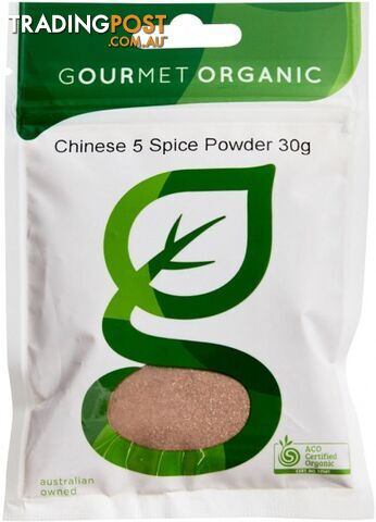 Gourmet Organic Chinese 5 Spice Powder 30g Sachetx1 - Gourmet Organic Herbs - 9332974000177
