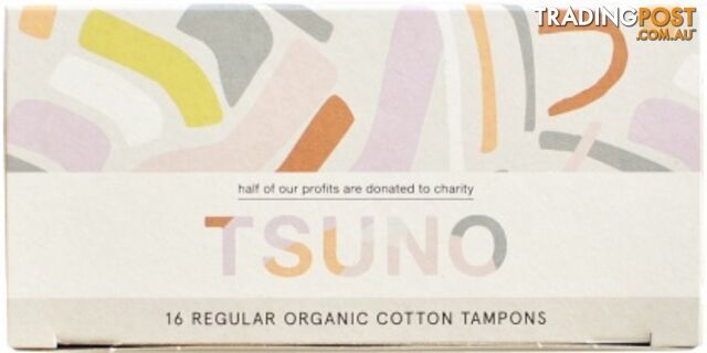 Tsuno Organic Cotton Tampons 16 Regular - Tsuno - 9369999078379