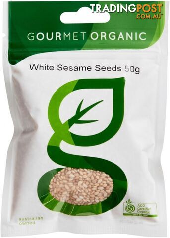 Gourmet Organic Sesame Seeds White 50g - Gourmet Organic Herbs - 9332974000221