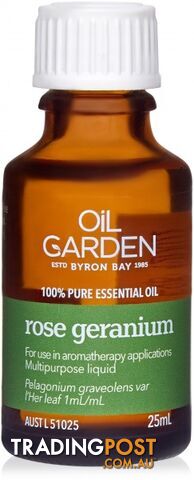 Oil Garden Rose Geranium Pure Essential Oil 25ml - Oil Garden - 9318901200797