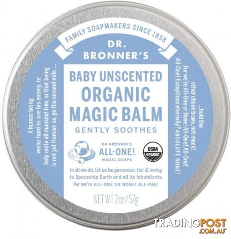 Dr Bronner's Baby Unscented Organic Magic Balm 57g - Dr Bronner's - 018787500910