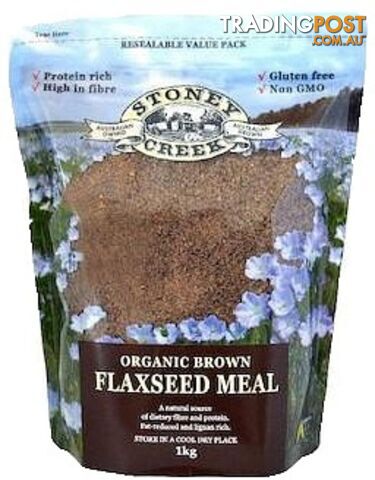Stoney Creek Organic Brown Flaxseed meal 1Kg - Stoney Creek - 9322428002949