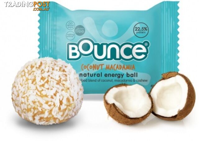 Bounce Coconut Macadamia Balls  12x40g - Bounce - 9335805000384