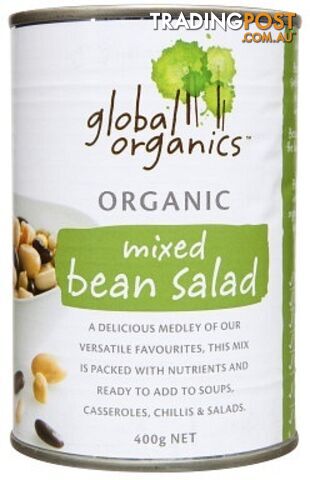 Global Organics Mixed Bean Salad 400gm - Global Organics - 9326721009100