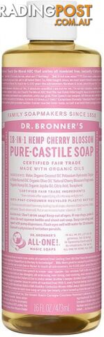 Dr Bronner's Pure Castile Liquid Soap Cherry Blossom 473ml - Dr Bronner's - 018787767160