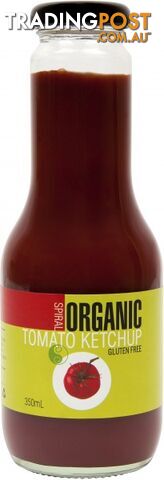 Spiral Organic Tomato Ketchup  Glass 350ml - Spiral Foods - 9312336791059