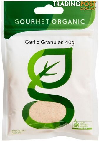 Gourmet Organic Garlic Granules 40g Sachet x 1 - Gourmet Organic Herbs - 9332974001006
