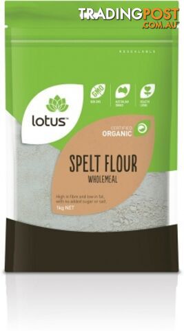 Lotus Organic Wholemeal Spelt Flour 1kg - Lotus - 9317127639114 - photo 1 of 1