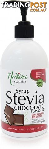 Nirvana Organics Chocolate Flavour Stevia Syrup 500ml - Nirvana Organics - 9338196001039