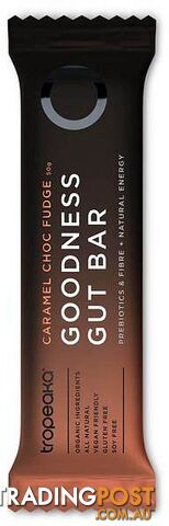 Tropeaka Goodness Gut Bars Caramel Choc Fudge  12x50g - Tropeaka - 9350728001195