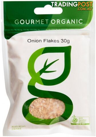 Gourmet Organic Onion Flakes 30g Sachet - Gourmet Organic Herbs - 9332974000832