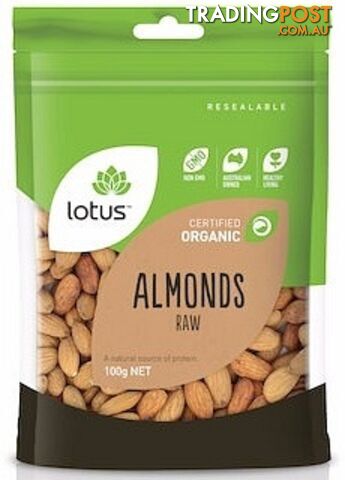 Lotus Organic Raw Almonds  100g - Lotus - 9317127007470