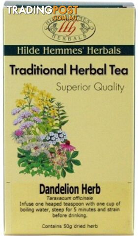 Hilde Hemmes Dandelion Herb 50gm - Hilde Hemmes Herbals - 9315915006100