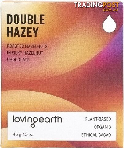 Loving Earth Double Hazey Hazelnut Chocolate 11x45g - Loving Earth - 9339709006152
