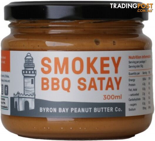 Byron Bay BBQ Satay Sauce  300ml - Byron Bay Peanut Butter Co - 9350936000119