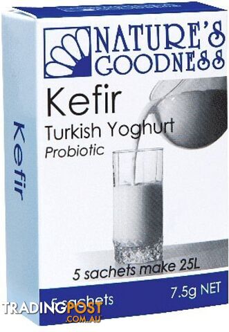Natures Goodness Kefir Turkish Yoghurt Probiotic 5 Sachets - Natures Goodness - 9311968111129